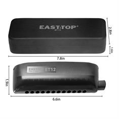 Easttop Kromatisk mundharmonika - Model: ET12  mål