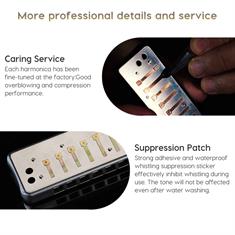 JDR Harmonica – Assassin Blues-mundharmonika detaljer