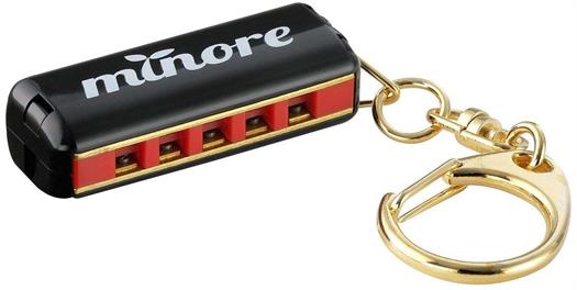 Suzuki harmonica Minore, 5 hole, black w/ keychain